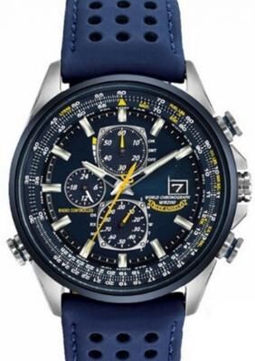 Friendly Fresh Finds Blue Angels Men's Military Aviation Chronograph Watch Band blue