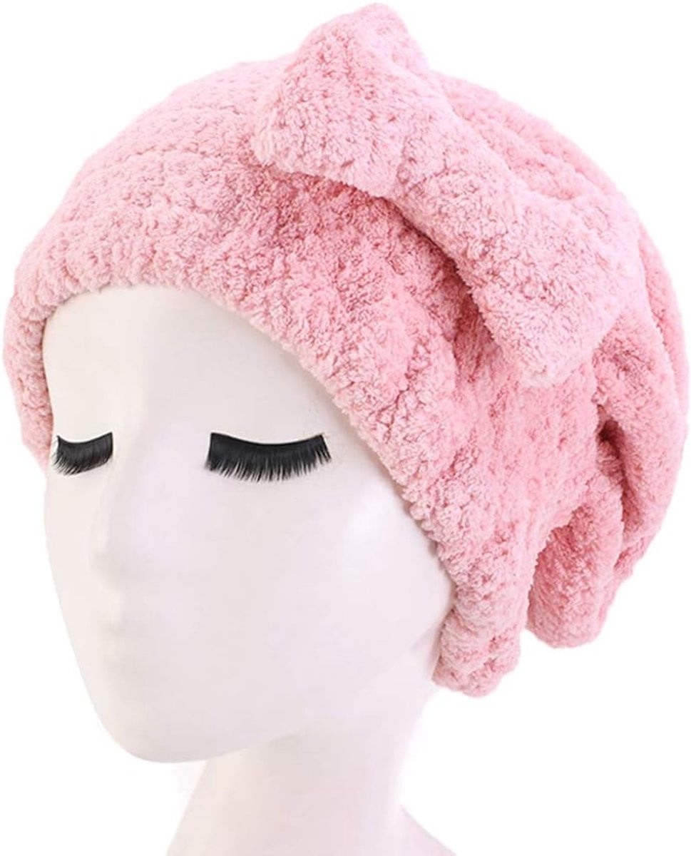 Microvezel Haarhanddoek Turban - Extra Absorberend - Roze