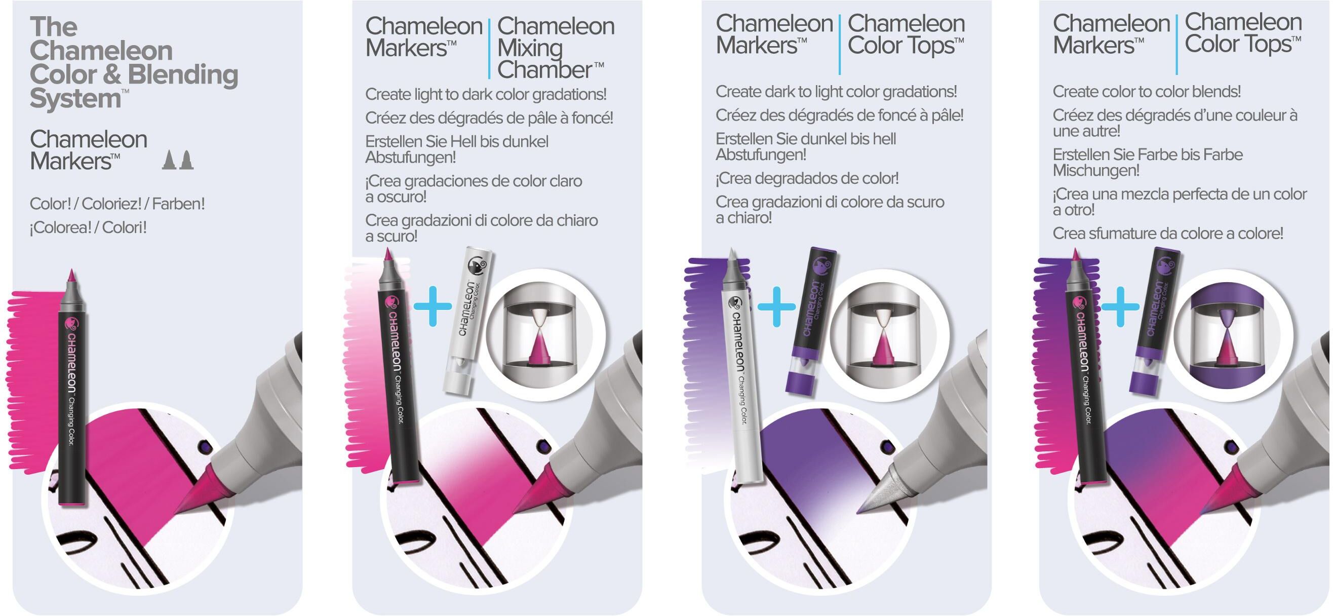 Tintenroller "Chameleon Chameleon Brus", bunt, Kunststoff, Stifte, Tintenroller, Auswaschbar bunt Einheitsgröße