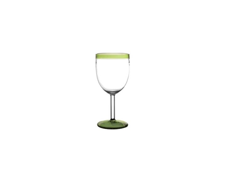 Verre à vin en verre borosilicate vert, uni - Pomax, Tarifa - Ø8x
