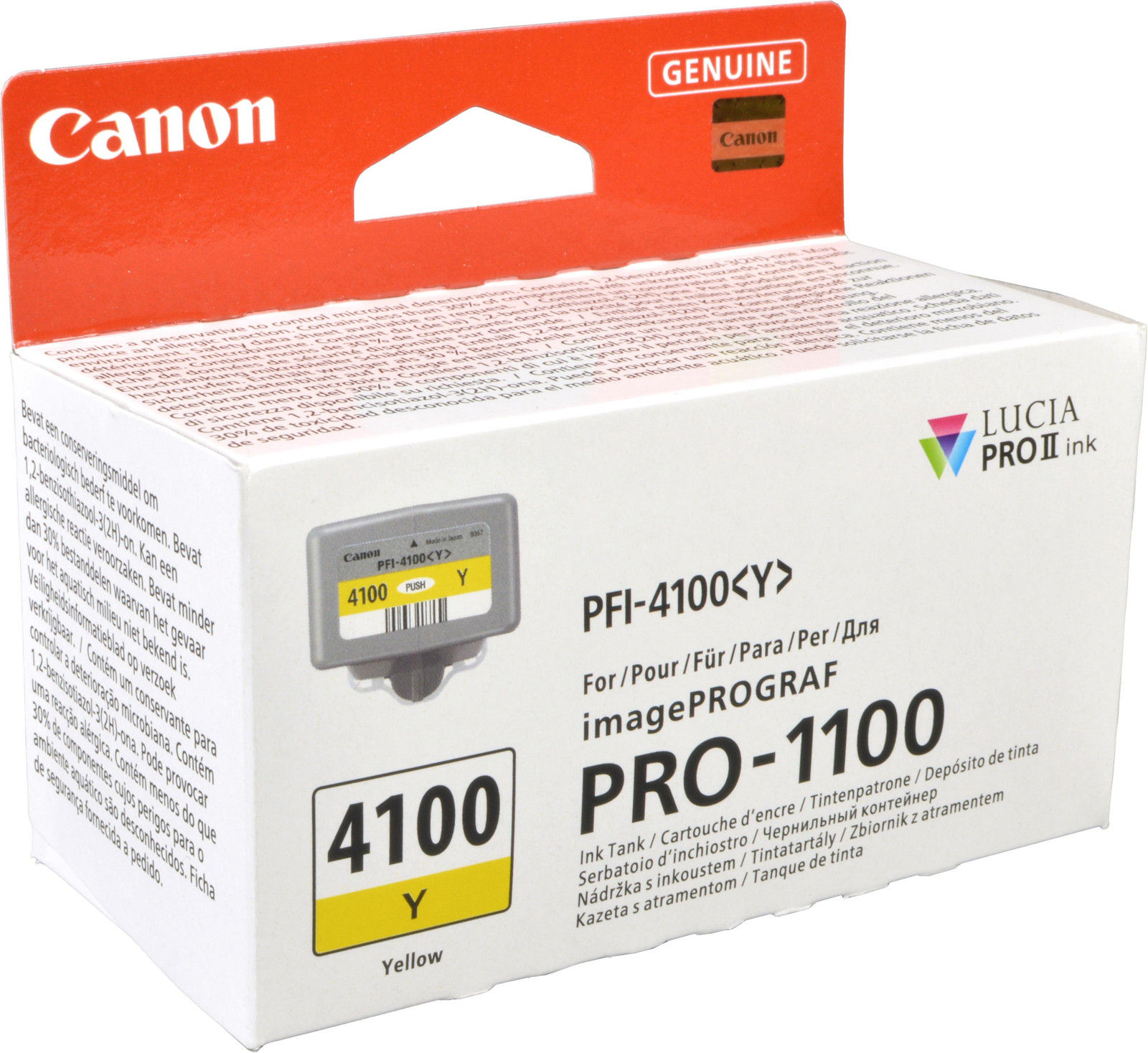 Canon PFI-4100 Y Gele Printerinkt Cartridge 6780C001