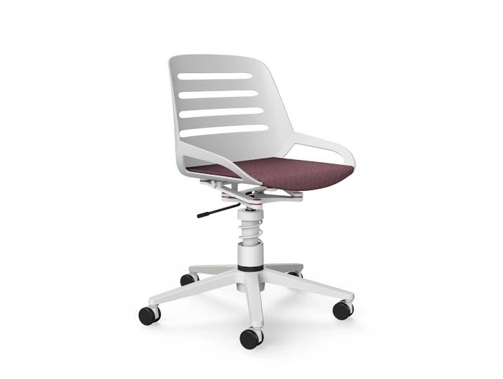 AERIS NUMO TASK W Sitzbezug Stoff Cura - Bürostuhl Weiß/Hellviolett