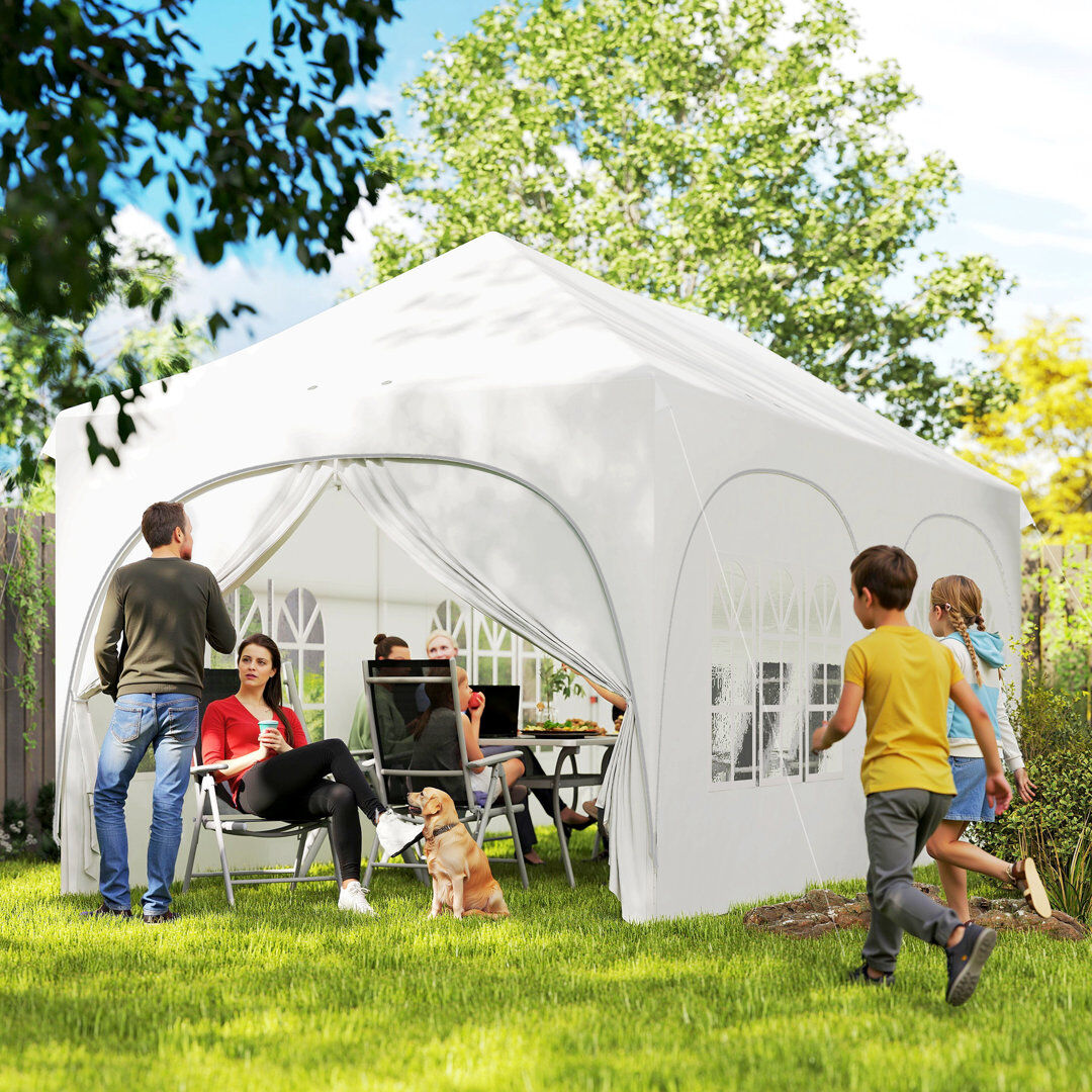 Outsunny 3x6m Pop Up Gazebo with 6 Sandbags, Carry Bag White