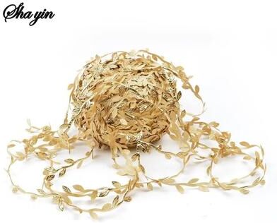 Inspire Essentials Gold Leaf Vine Garland Elegant Artificial Greenery Decor For Home And Events b