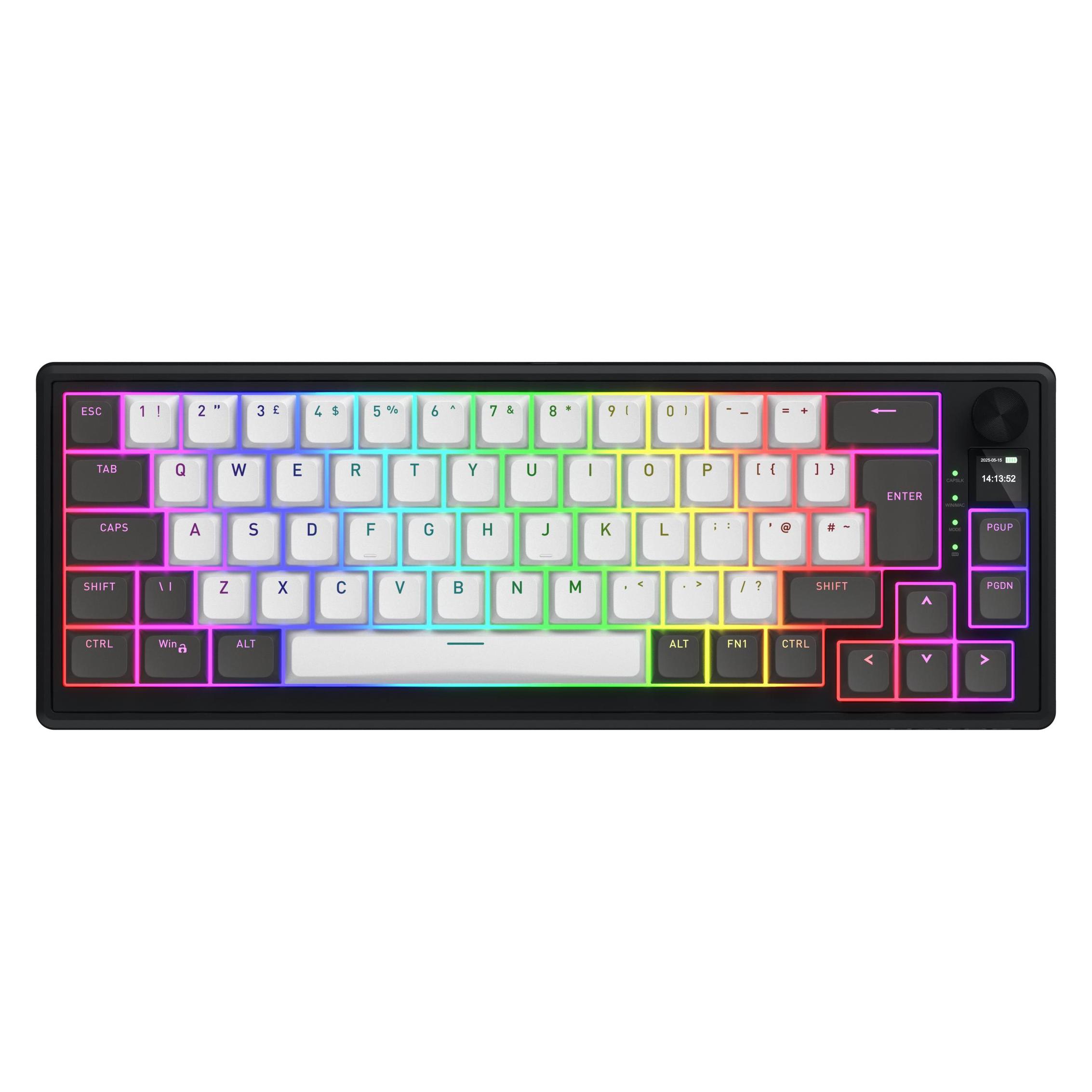 Hator Skyfall 65 Pro Wireless - Gris/Noir (DE, Kabelgebunden, Kabellos) (HTK4160EU)
