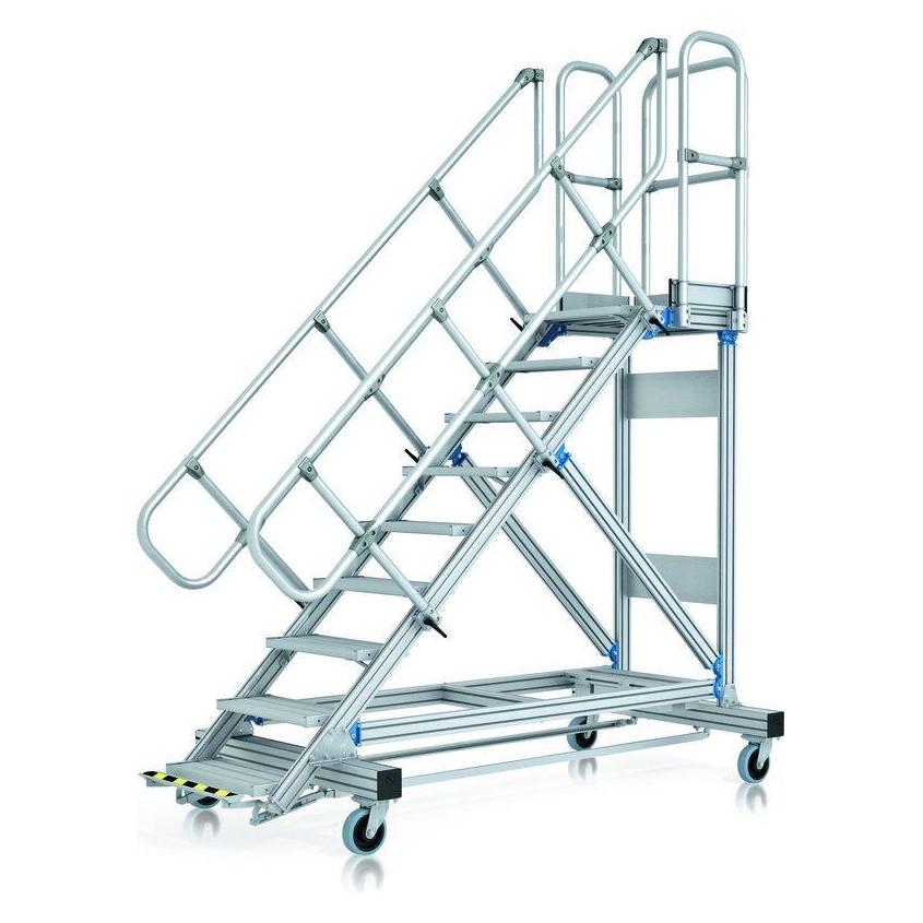 Zarges Plattformtreppe Ergo Stop 45° 5 Stufen, 1000 mm breit, Höhe 1,07 m (Plattformleiter) (230602)