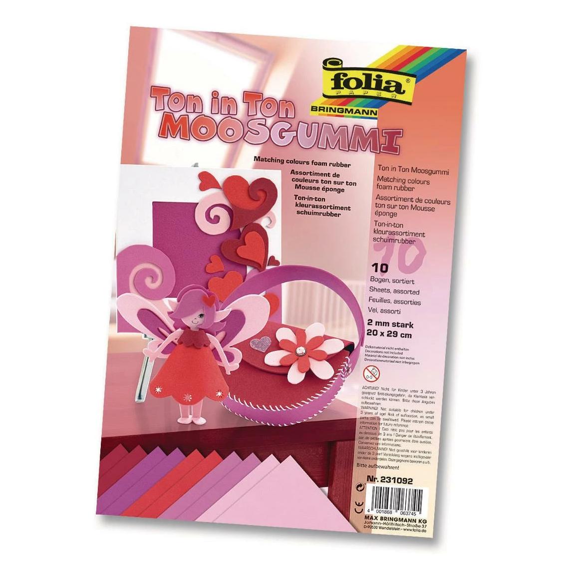 Folia Moosgummi-Set Ton in Ton rot (231092)