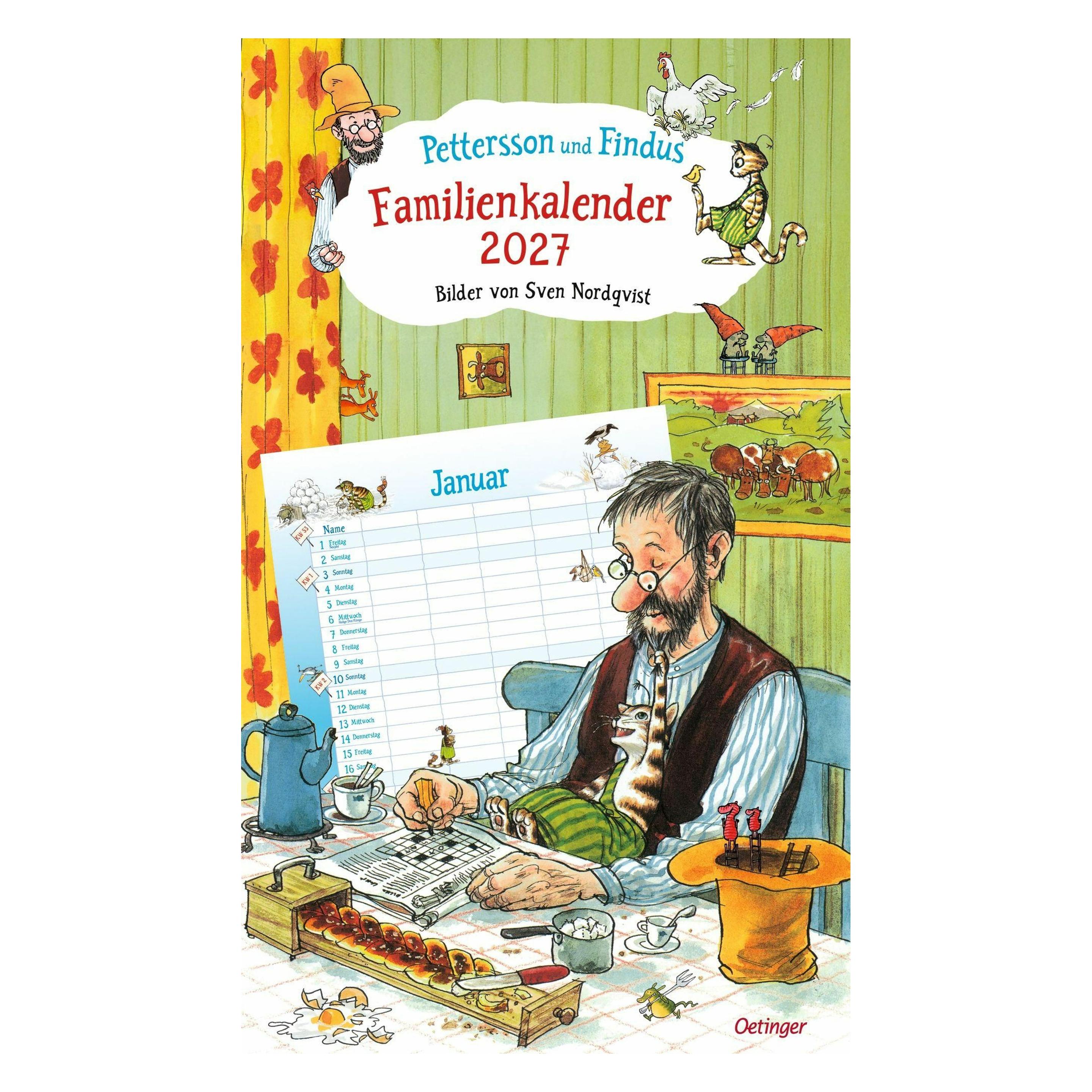 Oetinger Pettersson und Findus. Familienkalender 2027 (67906139)