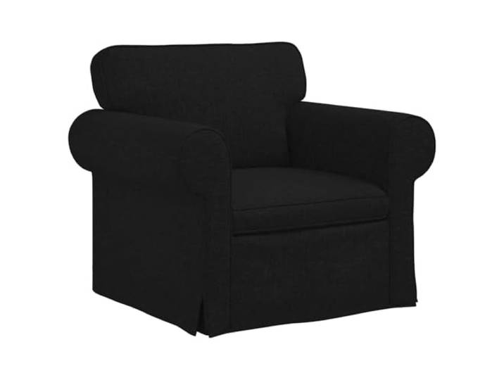 IBUQDDV Modernes Sofa Schwarz 95 x 82 x 80 cm Stoff Metallrahmen, Sitzkissen mit Schaum, modulare Konfiguration, pflegeleicht, Wohnzimmer, Schlafzimmer