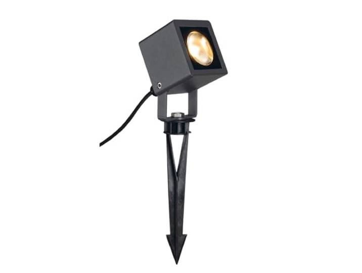 SLV Luminaire sur piquet NAUTILUS/Lampe d'extérieur pour l'éclairage des jardins; terrasses; luminaire à LED d'extérieur; projecteur d'extérieur/IP65 3000K 8;5W 620lm anthracite 45 degrés