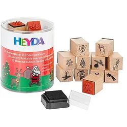 Heyda Stempel-Set "Weihnachten", 1,5 cm, 15 Stück