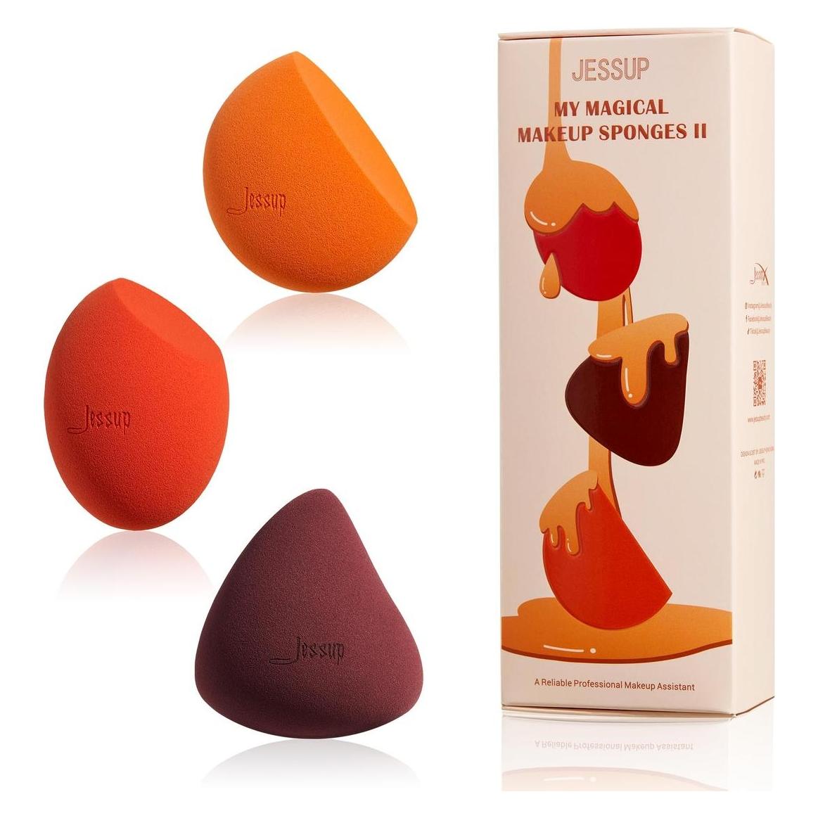 Makeup Schwamm Set 3pcs Gesicht Schönheit Stiftung Blender Concealer SP013 Orange (46931621)