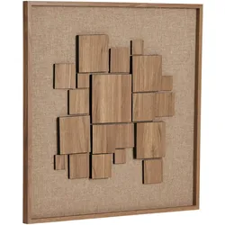 House Nordic Relief Wanddekoration Gala Braun 60x60 cm, Braun - 60 x 2 x 60 cm