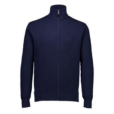 Cardigan BISON "Cardigan Comfort Fit", Herren, Gr. L, blau (navy), Obermaterial: 70% Baumwolle, 30% Polyester, Strickjacken