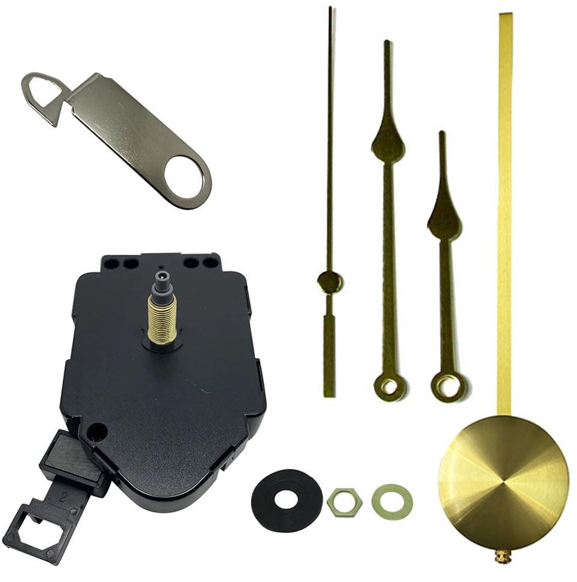 Complete Wanduurtje Kit met Kwarts Mechanisme en Gouden Wijzers