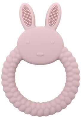 Tiny Tots Teens Trends BPA Free Cartoon Rabbit, Baby Teether Silicone Toy, Health Molar Chewing, Nursing Teething Gifts Baby 010 Light Pink