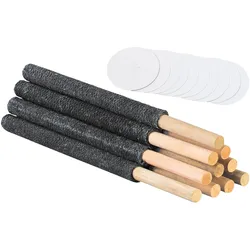 H & S Collection, Fackel, Wachsfackeln mit Holzgriff und Handschutzteller