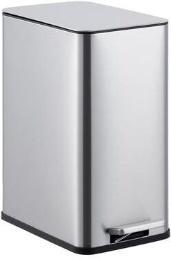 Yun 2.6 Gallon Kitchen Trash Can, Stainless Steel Garbage Can with Soft-Close Lid