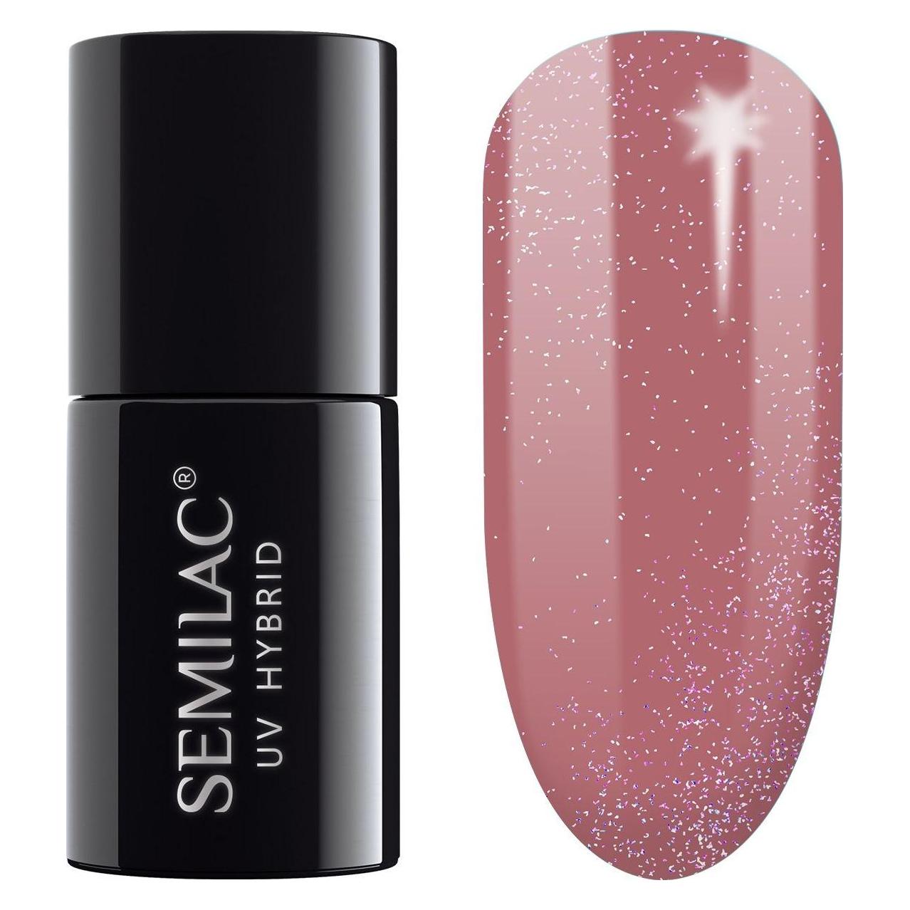 Semilac Hybrid nail polish 321 Shimmer Dust Caramel, 7 ml (Caramel, UV-Gel Lack) (21084596)