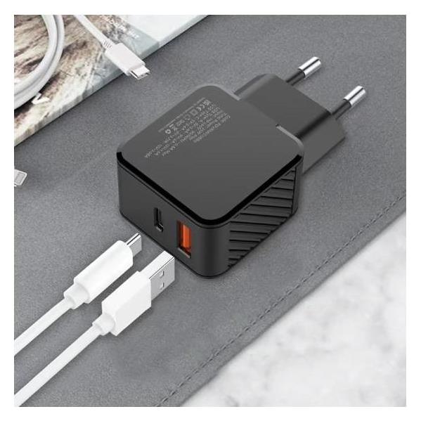 Overmust Caricatore Da Muro 20w Usb-C/A Pd (20 W, 2 Ports) (FOVMWC17880)