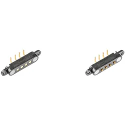 BerryBase Pogo-Pin Stecker und Sockel, magnetisch, 2A DC, ohne Kabel - Stecker/Buchse: mit Ösen - Typ: 4-polig