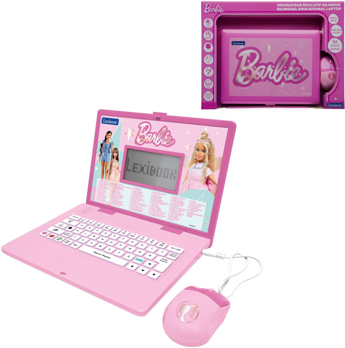 Lexibook Barbie Bilingual Educational Laptop – French & English, 164 Activities