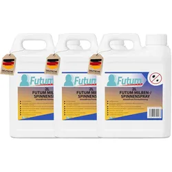 FUTUM 3x2L Milbenspray / Spinnenspray bekämpft Insekten, Eier, Larven, Insektenspray ohne Biozide auf Wasserbasis,  Sofortwirkung ohne Flecken