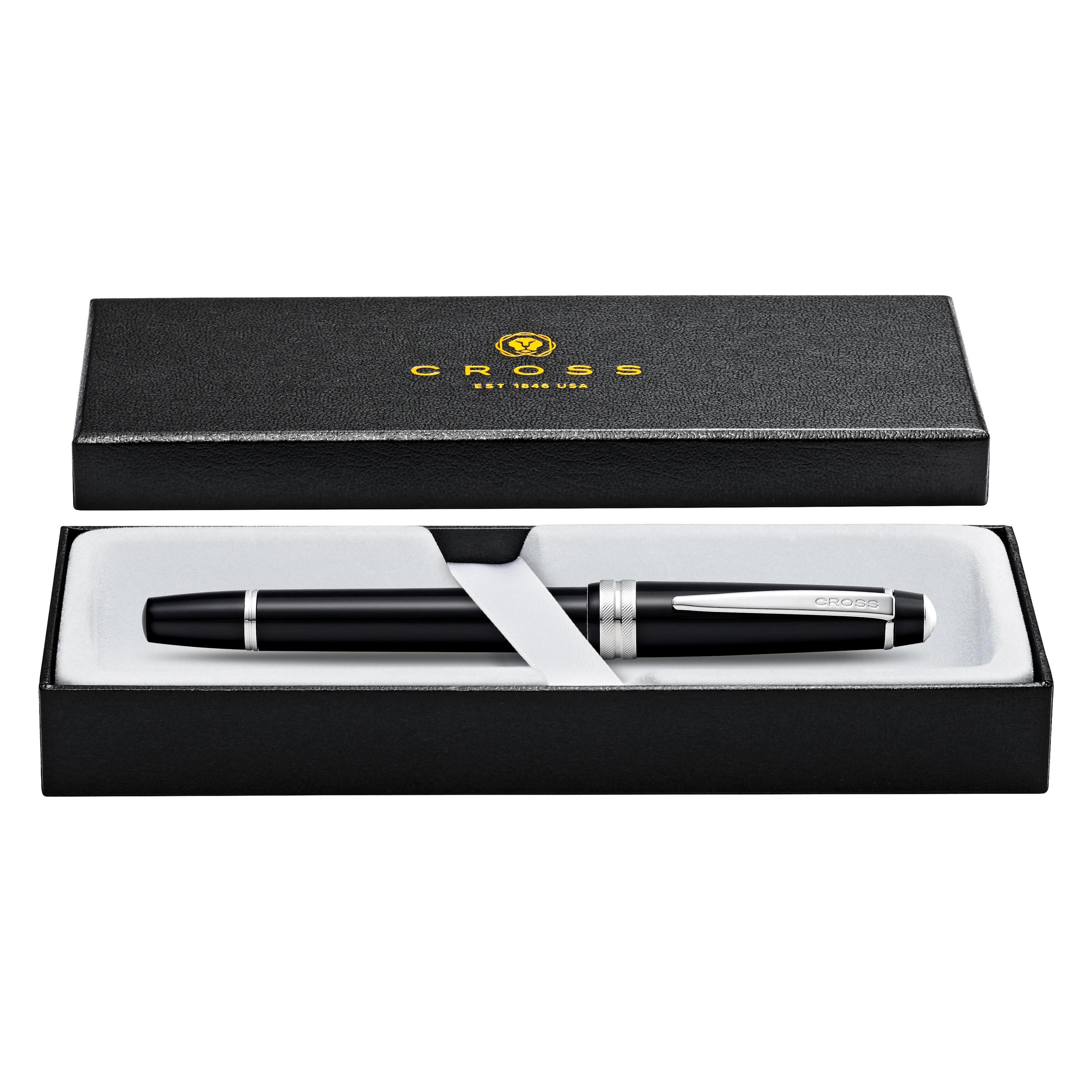 Cross Füllfederhalter Bailey Light Schwarz-Lack M-Feder Geschenkbox (1x) (AT0746-1MS)