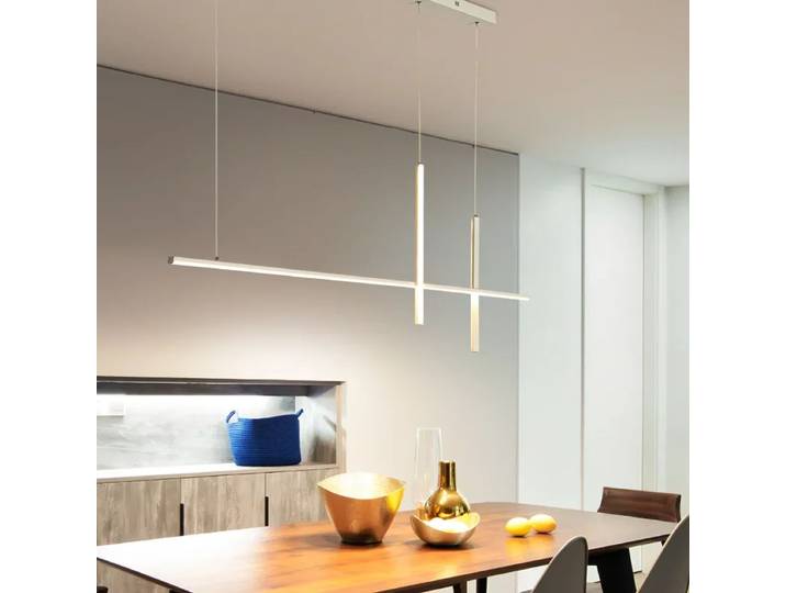 Lustre Led minimaliste moderne, noir, variable, pour salle à manger, Table, cuisine, Bar, pendentif, Design d'éclairage suspendu