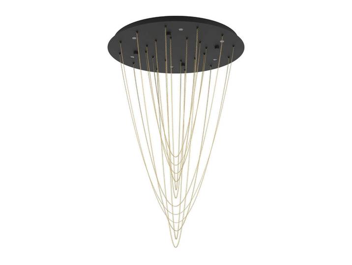 Eglo Led-Hängeleuchte, Schwarz, Messingfarben, Metall, länglich, 87.5 cm, Lampen & Leuchten, Innenbeleuchtung, Hängelampen, Pendelleuchte