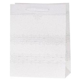 Rozette Handtasche mit Glitzer 31x44x12cm weiss ROSETT (43349585)