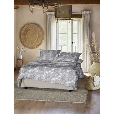 Bettwäsche IRISETTE "Lotus 8569", grau, B/L: 135cm x 200cm, 1 Stk., 1 Stk., Satin, B/L: 80cm x 80cm, 2 Stk., Satin, Obermaterial: 100% Baumwolle, Bettwäsche, Bettwäsche, atmungsaktiv