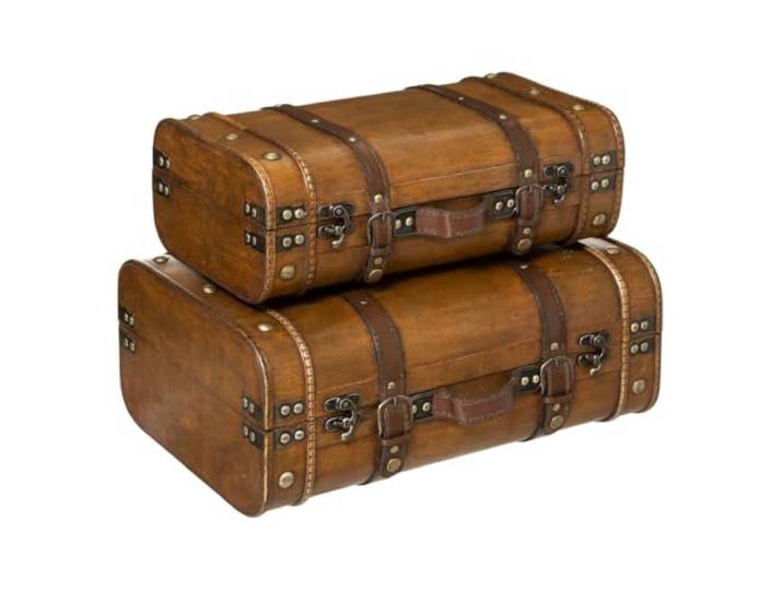 Lot de 2 Malles en Bois Atmosphera - Naturel