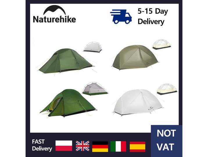 Tente Naturehike 2026 Local Mongar Pro pour l'extérieur, avec auvent extensible, double couche 20D, pour trois personnes, ultralégère, imperméable, pour la randonnée