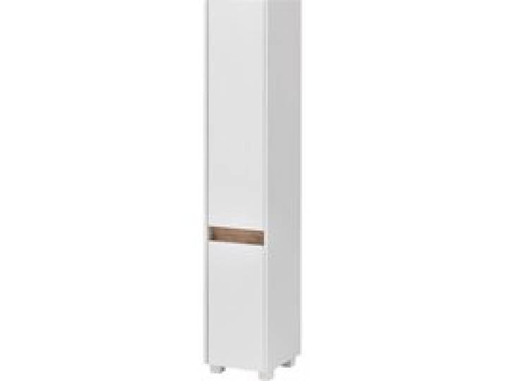 SCHILDMEYER Armoire haute Cosmo, ouverture de porte moderne et sans poignée (1 porte (largeur 30,2 cm), blanc perle)