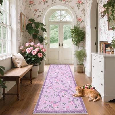 Garvee Floral Bow Pattern Area Rug