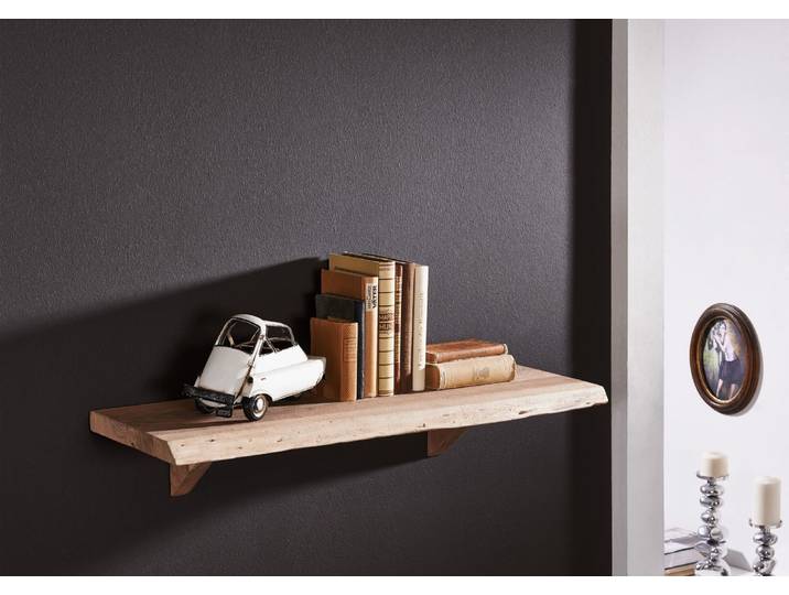 Étagère murale 90x30 Acacia laqué Natural stone FREEFORM #138