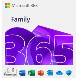 Microsoft 365 Family (Office-Apps inkl. Copilot-KI und 6TB Cloudspeicher) | Download & Produktschlüssel