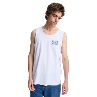 Tanktop QUIKSILVER "EV Starfish Stamp", Herren, Gr. M, weiß, Obermaterial: 70% Walkfrottier, 30% Walkfrottier;, Tops Tanktop