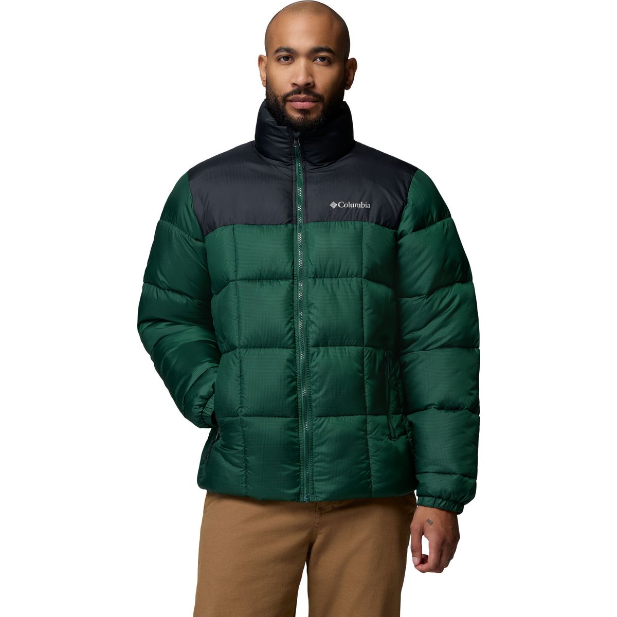 Columbia Men’s Puffect IV Puffer Jacket rain forest, black (375) M 217430-2174301-375-M