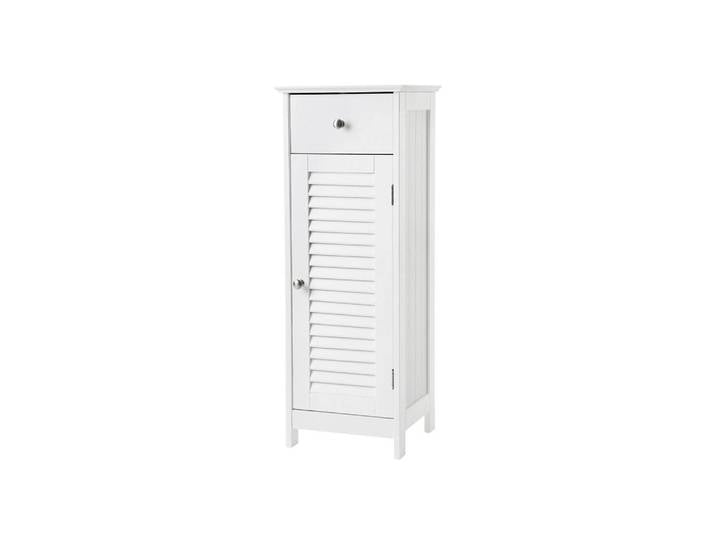 Hansiro Badezimmerschrank Beistellschrank, Weiß, 87x30x32 cm, Badezimmer, Badmöbel, Midischränke
