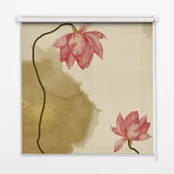INNENROLLO - Fensterrollo - Rollo - 80x140 cm - Blumen