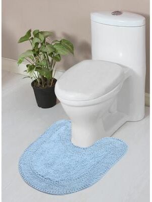 Home Weavers Inc "Double Ruffle Contour Rug, Cotton Soft, Water Absorbent Rug, Non Slip U Shape Contour Machine Washable 20""x20"" Contour"