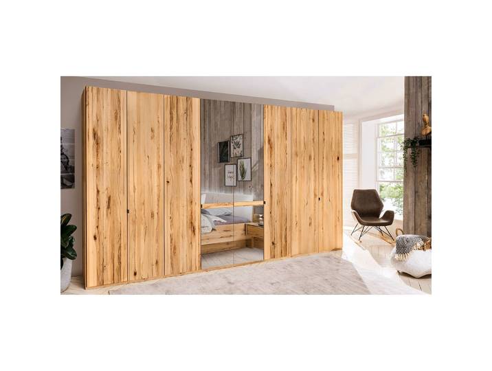 home24 Draaideurkast VI 216cm bruin 2 spiegeldeuren