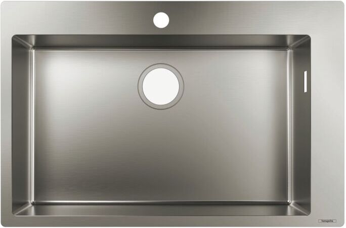 Hansgrohe S711-F660 Einbauspüle 43302800 edelstahl, 1 Hauptbecken, Hahnloch vorgebohrt