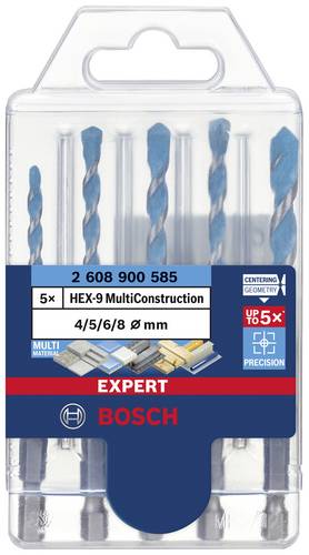 Bosch Accessories EXPERT MultiConstruction HEX-9 2608900585 Mehrzweckbohrer-Set 5teilig 4 mm, 5 mm, 6 mm, 6 mm, 8mm