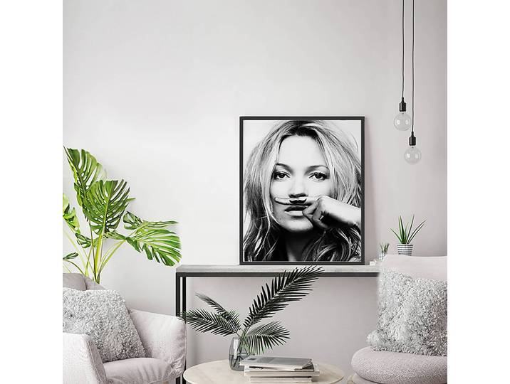 Bild Kate Moss II Rahmen: Massivholz Buche, lackiert Abdeckung: Plexiglas Multicolor 52 x 62cm