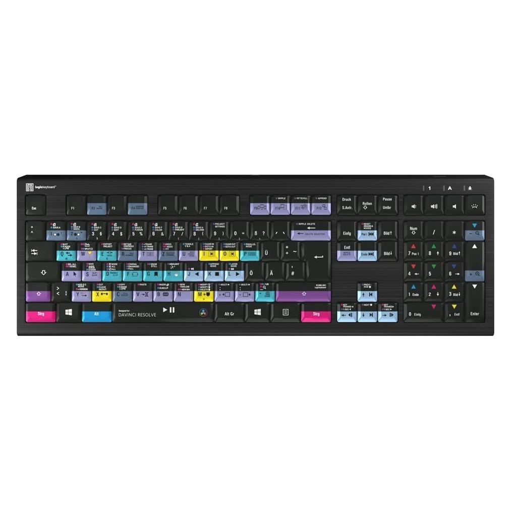 Logickeyboard ASTRA 2 Tastatur USB QWERTZ Englisch Schwarz (DE, Kabelgebunden) (LKB-RESB-A2PC-DE)