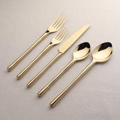INOX ARTISANS Camellia Bronze PVD 5 Pc. Flatware Set