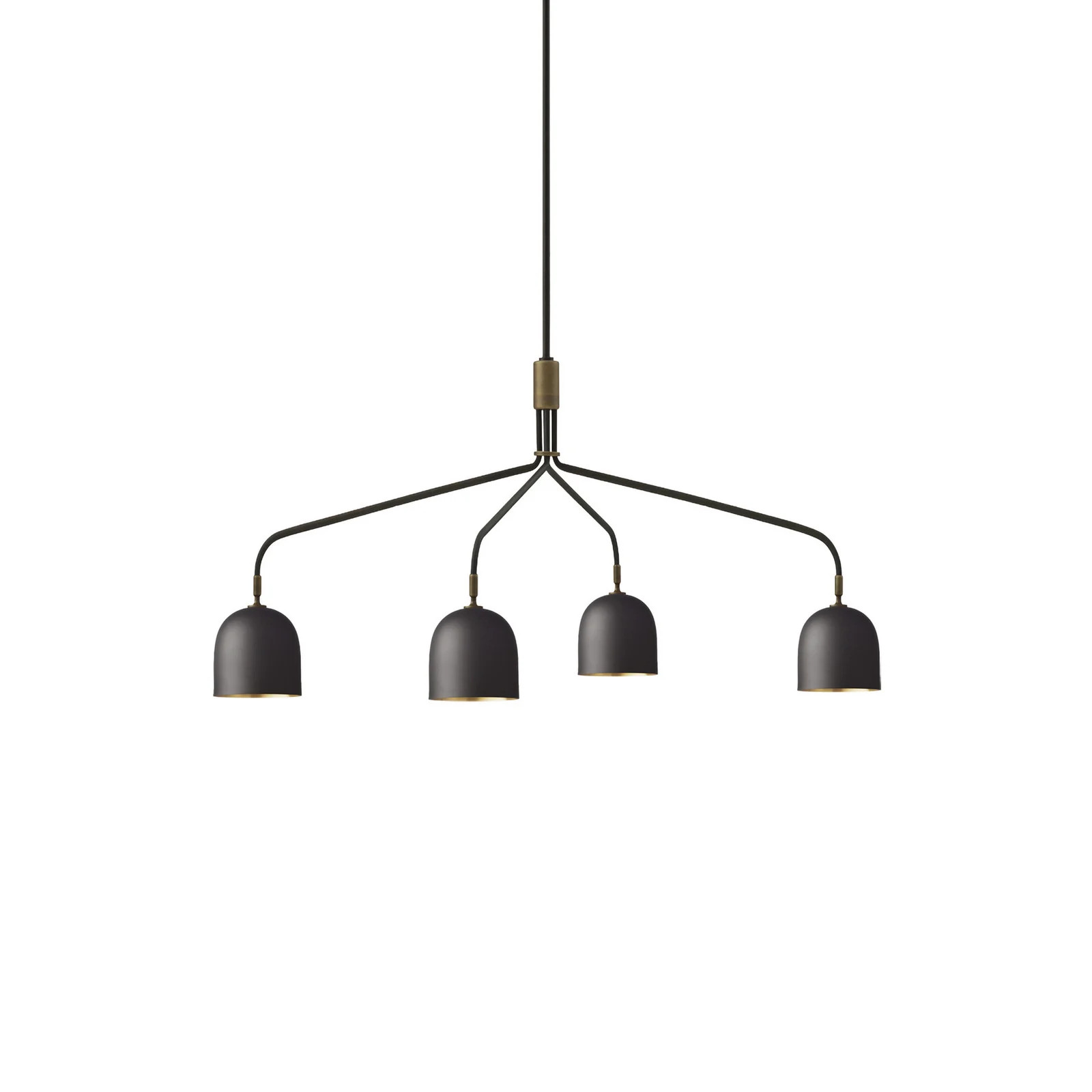 GUBI Howard 4 Kroonluchter Long Gunmetal Metaal